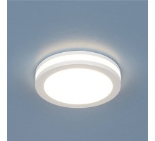 Светильник LED встр. кругл. DSKR80,  5W, 4200К, белый, металл/пластик, Elektrostandard