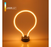 Лампа LED Е27  4Вт 2400К Филаментная Art filament  round Elektrostandard