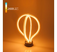 Лампа LED Е27  8Вт 2400К Филаментная Art filament double round Elektrostandard