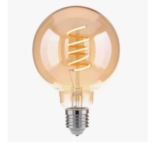 Лампа LED шар(G95) Е27  8Вт 3300К спираль теплый филамент GOLDEN Elektrostandard