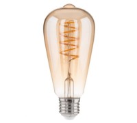 Лампа LED ST64 Е27  5Вт 2700К теплый филамент Dimmable Elektrostandard