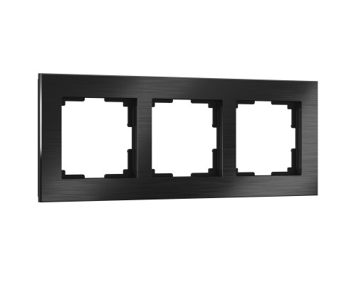 Werkel Aluminium черный Рамка 3 поста (стар. WL11-Frame-03-BLA a039118)