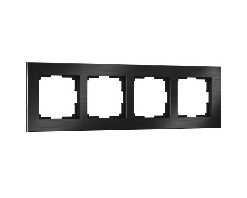 Werkel Aluminium черный Рамка 4 поста (стар.WL11-Frame-04-BLA a039119)