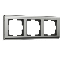 Werkel Metallic никель глянцевый Рамка 3 поста (стар. WL02-Frame-03 a028861)