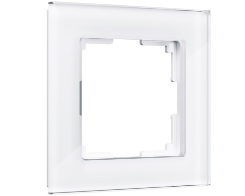 Werkel Favorit белое стекло Рамка 1 пост (стар.WL01-Frame-01-WG a030819)