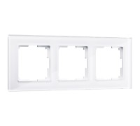 Werkel Favorit белое стекло Рамка 3 поста (стар. WL01-Frame-03-WG a030821)