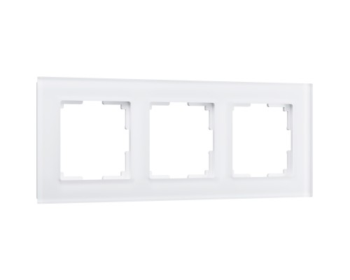Werkel Favorit белое матовое стекло Рамка 3 поста (стар.WL01-Frame-03 a036579)