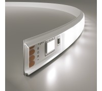 Профиль для ленты накладной гибкий  алюм. 2м 15х6.4  с экраном, белый/белый Elektrostandard