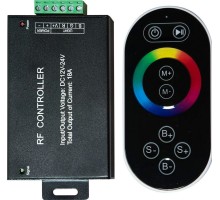 Лента LED Контроллер RGB 216/432Вт 12/24В с сенсорным черным ПДУ провод-20см (LD55) FERON
