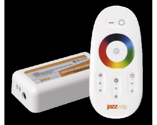 Лента LED Контроллер RGB 216/432Вт 12/24В с сенсорным белым ПДУ 4000RF Jazzway .1007957