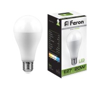 Лампа LED шар(A60) Е27 20Вт 4000К белый (LB-98) Feron