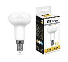 Лампа LED R50 7Вт 230В 3000К E14 LB-450 Feron