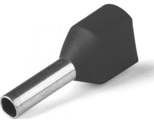 Наконечник-гильза НШВИ2  1,5- 8 мм с изолир. фланцем черный (уп.100шт) КВТ