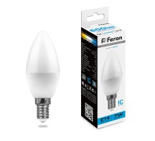 Лампа LED свеча(C37) Е14  7Вт 6400К 230V LB-97 Feron 25477