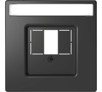 Merten D-Life Накладка для Механизма TAE/Audio/USB, с полем для надписи, антрацит
