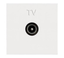 ABB Zenit белый Розетка TV одиночная с накладкой 2 модуля N2250.7 BL