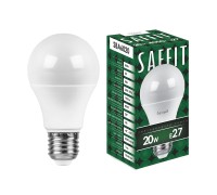 Лампа LED шар(A60) Е27 20Вт 4000К белый (SBA6020) Saffit
