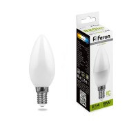 Лампа LED свеча(C37) Е14  9Вт 4000К 230V LB-570 Feron