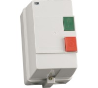 ИЭК контактор  КМИ2 3260 32А в оболочке IP54 с кнопками П+С, катушка 220В/АС3 ИЭК