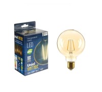 Лампа LED шар(G95) Е27  4Вт 2700К теплый филамент GOLDEN GLV21GO Uniel