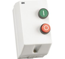 ИЭК контактор  КМИ1 1860  18А в оболочке IP54 с кнопками П+С, катушка 220В/АС3