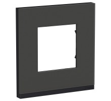 Unica New черное стекло/антрацит Рамка 1 пост Pure