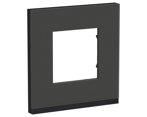 Unica New черное стекло/антрацит Рамка 1 пост Pure