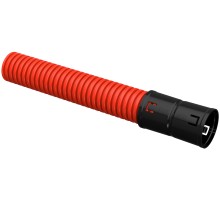 Труба двустенная ПНД/ПВД  50 мм с зондом красная гибкая с муфтой (уп. 50 м) ИЭК