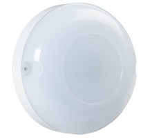 Светильник LED ДПО(ДБП) 1001 8Вт. с АКУСТ.датч. белый, круг. пластик, 4000K IP54, ИЭК