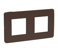 Unica New шоколад/антрацит Рамка 2 поста Studio Color