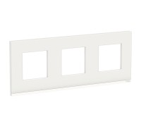 Unica New белое стекло/белый Рамка 3 поста Pure