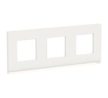 Unica New белое стекло/белый Рамка 3 поста Pure
