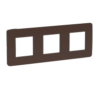Unica New шоколад/антрацит Рамка 3 поста Studio Color
