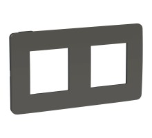 Unica New дымчато-серый/антрацит Рамка 2 поста Studio Color