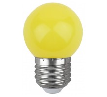 Лампа LED шар(G45) Е27  1Вт желтый LB-37 Feron