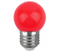 Лампа LED шар(G45) Е27  1Вт красный LB-37 Feron