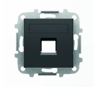 SKY Накладка розетки информационной розетки с суппортом черный бархат ABB 8518.1 NS