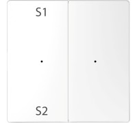 Merten D-Life Клавиша двойная PlusLink S1/S2 + пусто, белый лотос