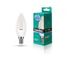 Лампа LED свеча(C37) Е14  7Вт 4500К LED7-C35/845/E14 Camelion