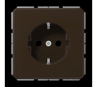 Jung CD Розетка с заземлением автоматич. зажим 16А, коричневый