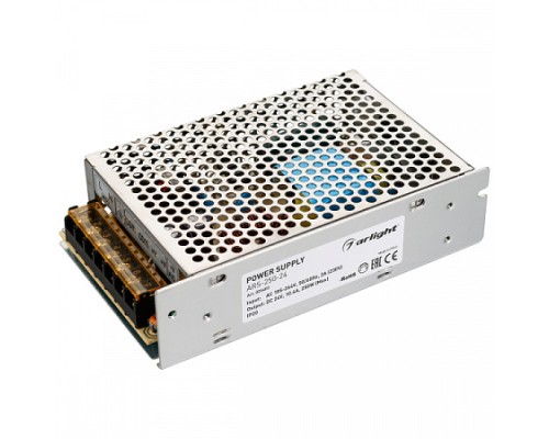Драйвер 250Вт IP20 24V ARS-250-24 (24V, 10.4A, 250W) без вент. (160х98х42мм) Arlight