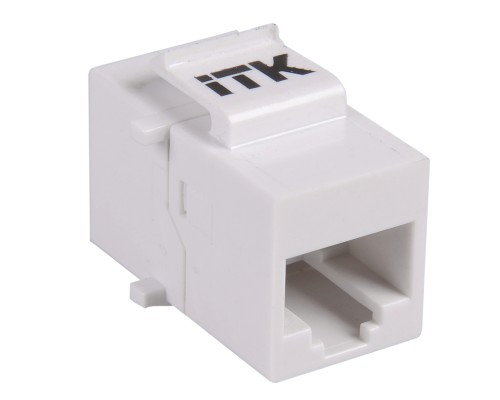 ITK Адаптер проходной IDC Dual-IDC Dual категория 5е UTP тип Keystone Jack белый