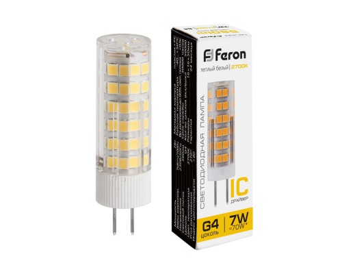 Лампа LED G4  7Вт 2700К 220V LB-433 Feron