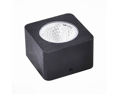Светильник LED ландшафтный Pedana, 8W, 3000К, черный., стекло/металл, IP65 (80х60х80) ST Luce