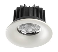Светильник LED встр. Drum, 10Вт, 3000К, IP20, белый/алюминий, металл  Novotech
