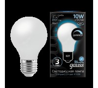 Лампа LED шар(A60) Е27 10Вт 4100К белый филамент диммир. opal Gauss Black