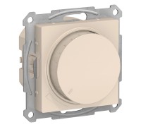 AtlasDesign бежевый Светорегулятор (диммер), поворотно-нажимной, универсальный 20-630 Вт/10-315 Вт