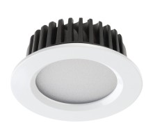 Светильник LED встр. Drum, 10Вт, 4000К, IP44, белый, алюминий/стекло  Novotech