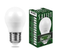 Лампа LED шар(G45) Е27  5Вт  4000К SBG4505 SAFFIT