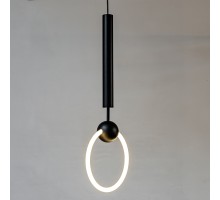 Светильник подвес. (люстра) Ring Light Black, 32W, G10q, 4000К, черный, металл/стекло by Lee Broom